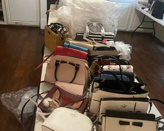 We have an abundance of (new with tags) Kate Spade bags, as well as a few used bags in excellent shape. 