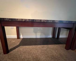 Faux Marble 3Piece Matching Table Set