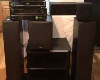 Speakers , Receiver, Panssonic BlueRsy DVD Player, ONKYO Amplifier ,