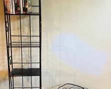 GoldStar DVD Player VHS Cassette Recorder, Optimus AM FM Stereo, Video Games And DVD Shelf