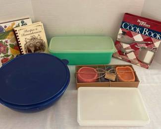 Tupperware, Cookbooks, And Dipping Bowls