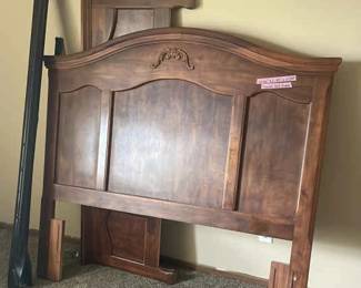 Solid Wood Queen Headboard Footboard With Side Rails