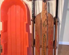 Vintage Lightening Glider Anniversary Edition Sled 125 By Standard Novelty Works Plastic Sled