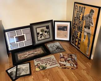 Framed Posters Art Decor, Fun Metal Signs Decor, Empty Picture Frames