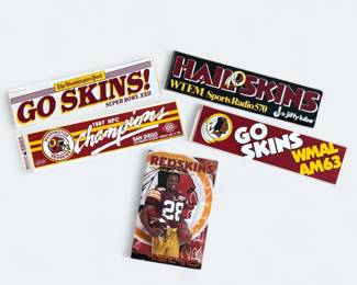 Vintage Washington Redskins Playing Cards and Stickers