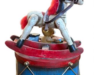 Vintage Enesco Toyland Rocking Horse Music Box