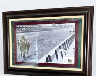 Large Ron Turcotte Autographed "Secretariat" Triple Crown Winner