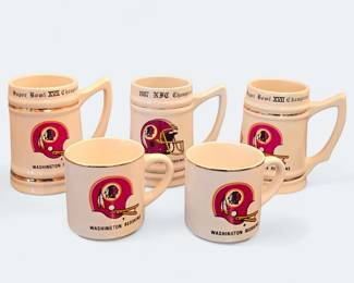 Vintage Washington Redskins Mugs and Cups