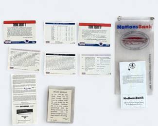 Vintage Washington Redskins Collector's Cards and Tickets