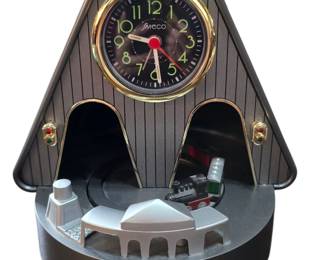 Vintage Train Alarm Clock by Delweaco (Works)