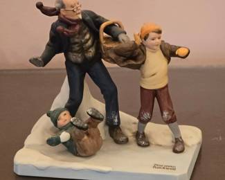 Vintage Norman Rockwell "Winter Fun " Figurine