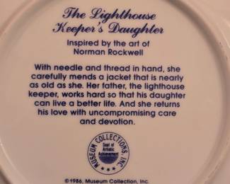 Vintage Norman Rockwell "The Lighthouse Keeper's Daughter" Plate