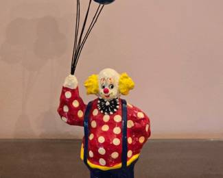 Vintage Handmade Paper Mache Clown