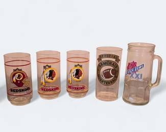 Vintage Washington Redskins Glasses
