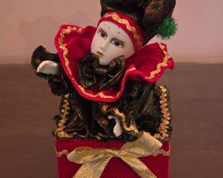 Vintage Jester Music Box plays "Silent Night"