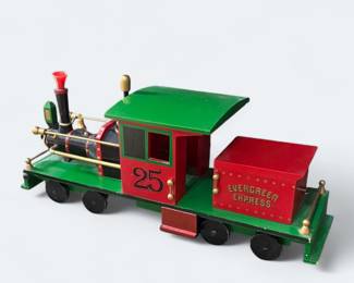 Vintage Evergreen Express Christmas Train Music Box