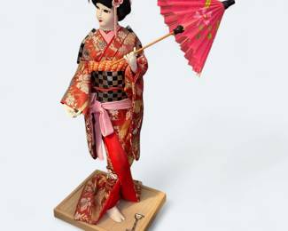 Vintage Japanese Geisha in Kimono Doll