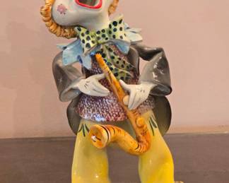 Vintage Clown Figurine Hand Painted in Italy