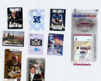 Vintage Washington Redskins Collector's Cards and Tickets