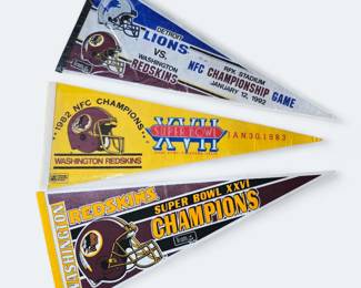 Vintage Washington Redskins Pennants