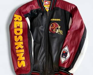 Vintage Washington Redskins GIII Carl Banks Leather Jacket