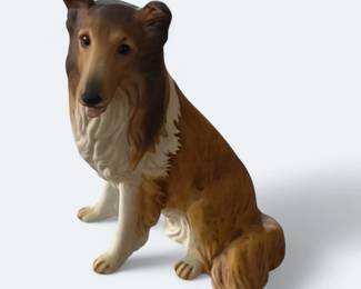 Vintage Homco Collie Dog Figurine