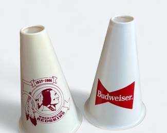 Vintage Washington Redskins 50th Anniversary Megaphones