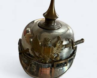 Vintage German Army Pickelhaube Helmet Ink Well