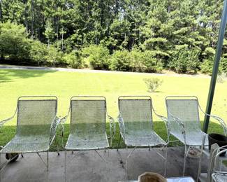 4 IRON CHAIRS