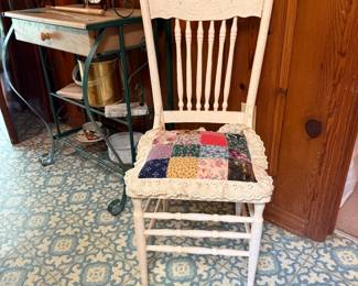 VINTAGE CARVED BACK CHAIR