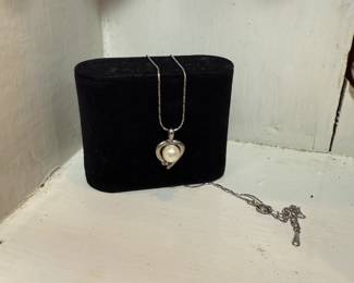 STERLING AND PEARL NECKLACE