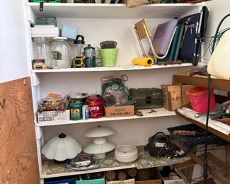 LIGHT FIXTURES, SCOOTER, ROUND VINTAGE FAN HEDGE TRIMMERS