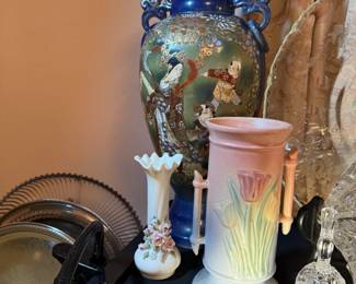 SATSUMA VASE HULL POTTERY