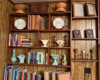 POTTERY FRAMES AND BOOKS