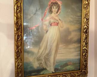 PINKY IN WOOD CARVED FRAME