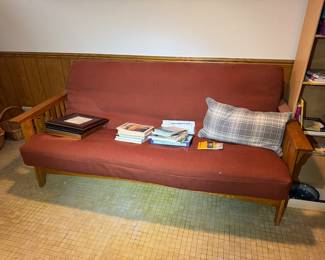 OG Brady Street Furniture Futon! Real Wood! Not Walmart Junk! (basement rec room)