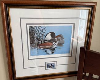 Daniel Smith Duck Stamp Prints (living room east wall)