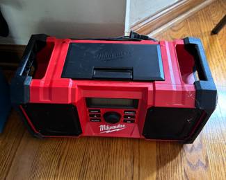 Milwaukee M18 Radio (living room east wall on floor.) $40