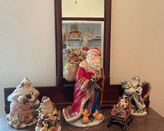 Fitz & Floyd Santa's. Tall one approx 15" tall.