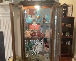 Lighted Cabinet w/contents