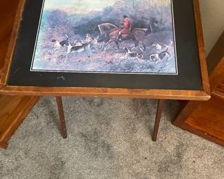 Misc tv tray w/ hunting scene
