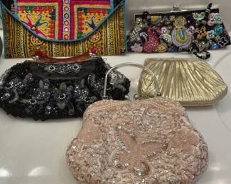 Fun beaded purses. Exception - top left. Hand created