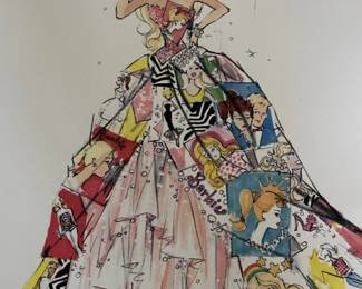 'Robert Best' signed print. "Barbie"