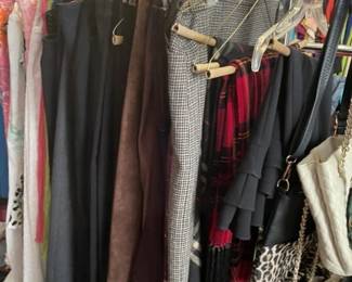 Skirts - slim cut varying lengths.