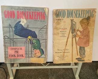 Good Housekeeping magazines. One on left is February 1951; One on the right is November 1952.
