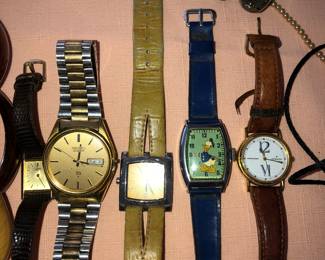 Watches including a vintage Donald Duck watch