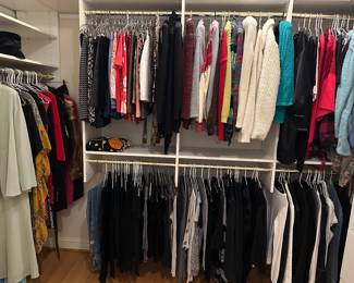 So many clothes , ladies (size 2-10 and men (most L)