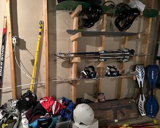 Sports equipment: hockey, snowboarding
