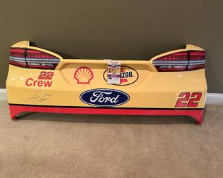 Signed bumper by Joey Logan , 3x NASCAR winner