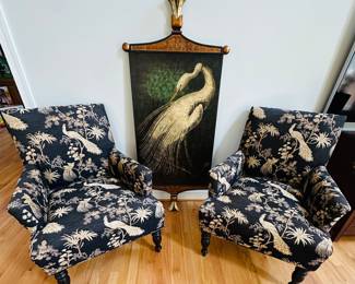 Peacock art , Pier One Peacock armchair